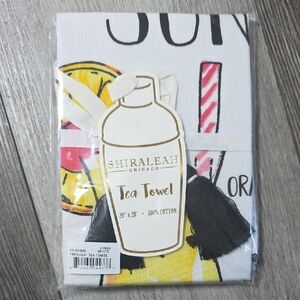 Shiraleah | "Tequila Sunrise" Cocktail Tea Towel 100% Cotton Novelty Towel *NWT